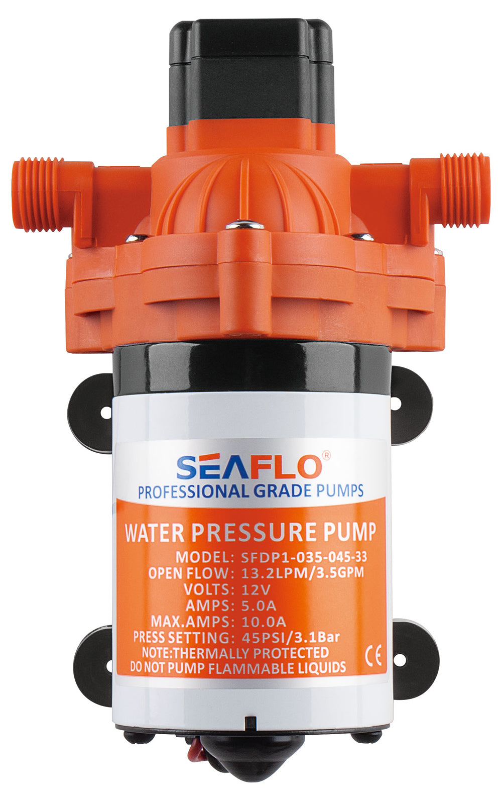 SEAFLO pressure water pump 3-chamber diaphragm pump, self-priming, low noise, long service life 12 V - 10.6 - 11.6 liters