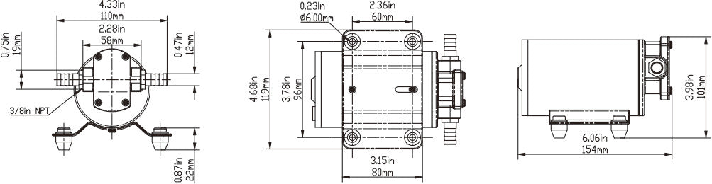 SEAFLO  Zahnradpumpe 12L/Min.