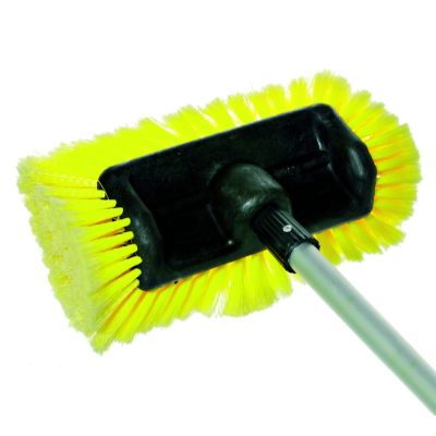 Yachticon Alu-Waschbürste, Länge Stiel: 90 cm - 175 cm mit Seitenborsten