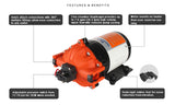 SEAFLO ® pressure water pump 26.5 l/min 12V with five-chamber diaphragm