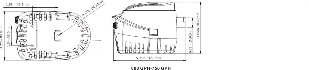 SEAFLO Automatik Bilgepumpe Sahara - Zuverlässige Entwässerung, wartungsfreies Pumpensystem, ideal für Boote -