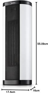 Midea NTH 20-17 BR Turmheizlüfter schwarz / weiß mit Eco-Modus