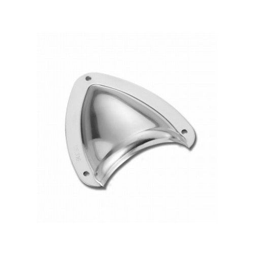 Stainless steel air outlet, highly polished, 58 x 55 mm, ventilation grille, rust-proof