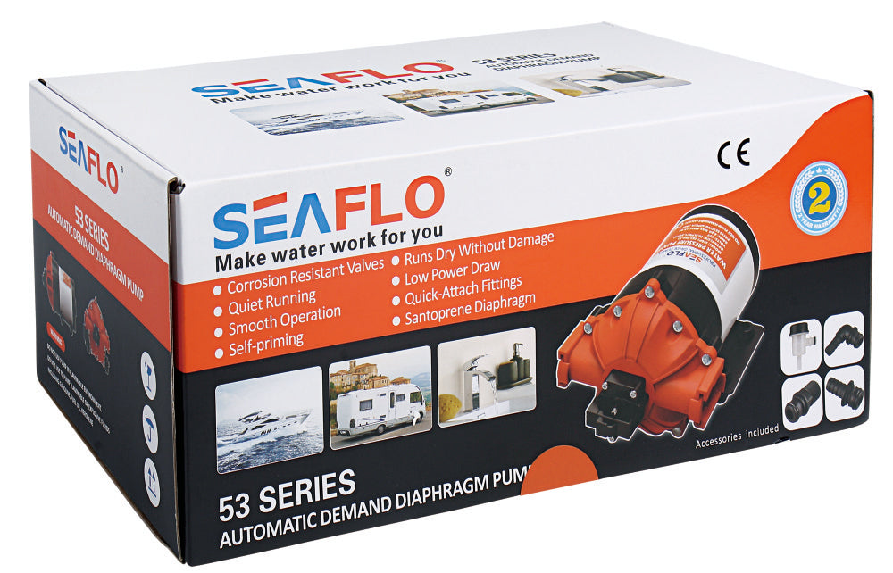 SEAFLO ® pressure water pump 26.5 l/min 12V with five-chamber diaphragm