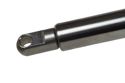Gasdruckfeder 355mm / 130mm mit Augenaufnahme Silber