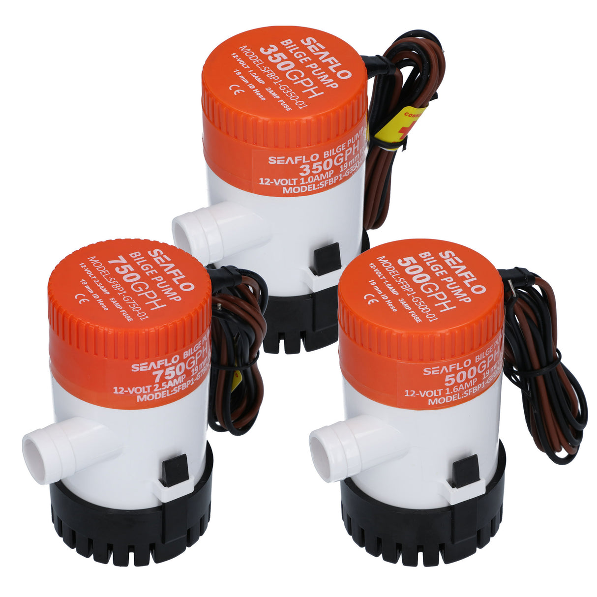 SEAFLO ® Bilgepumpe 350 - 1100 GPH Förderleistung nach Wahl