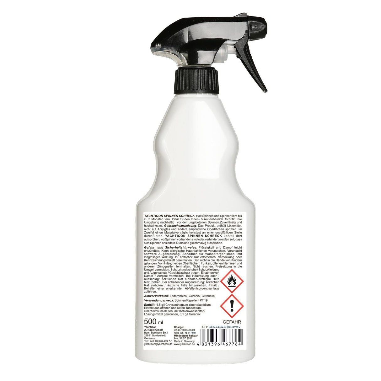 Yachticon Spinnenschreck Spray, 500 ml
