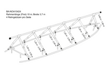 NOA Winterlageplanen-Überhanggestell, Schutzgestell, optimaler Schutz für Boote, vers. Längen wählbar