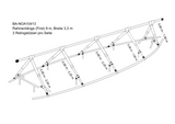 NOA Winterlageplanen-Überhanggestell, Schutzgestell, optimaler Schutz für Boote, vers. Längen wählbar