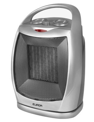 Eurom Keramikheizer energieeffizient mit ECO Modus, Elektro-Heizgerät, sicheres kompaktes Design und Schwenkfunktion