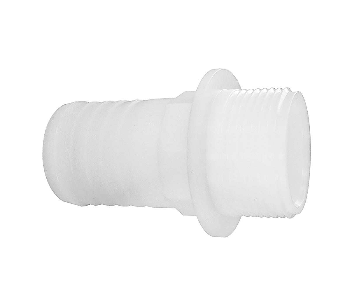 Tank Anschlussstück Nylon weiß 1-1/4" Gewinde Schlauchanschluss 35 mm, Schlauchverbinder, langlebiges Material