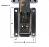 Auxiliary engine mirror outboard motors stainless steel 10 HP, height-adjustable mirror mount, highly polished