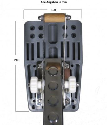 Auxiliary engine mirror outboard motors stainless steel 10 HP, height-adjustable mirror mount, highly polished