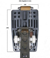 Auxiliary engine mirror outboard motors stainless steel 10 HP, height-adjustable mirror mount, highly polished