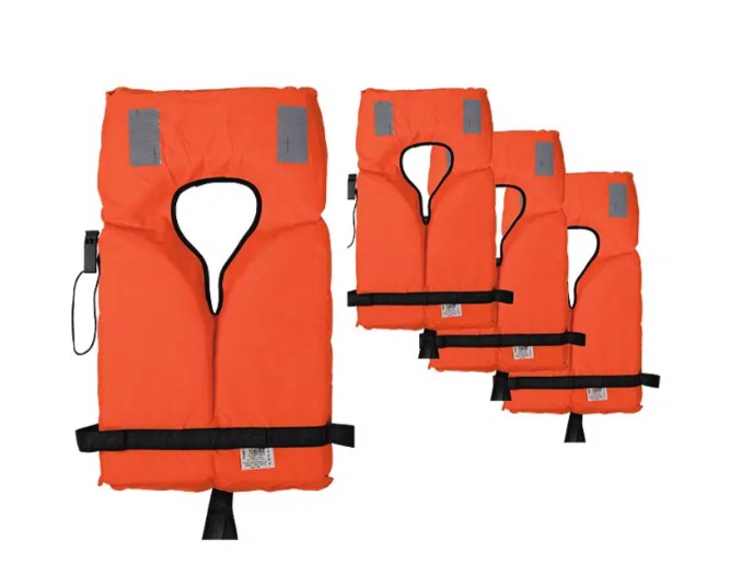 PLASTIMO Rettungswesten Set Storm, 100 N, 4er Pack
