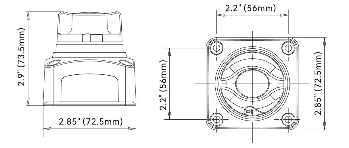 SEAFLO ® Batteriehauptschalter 1250 A