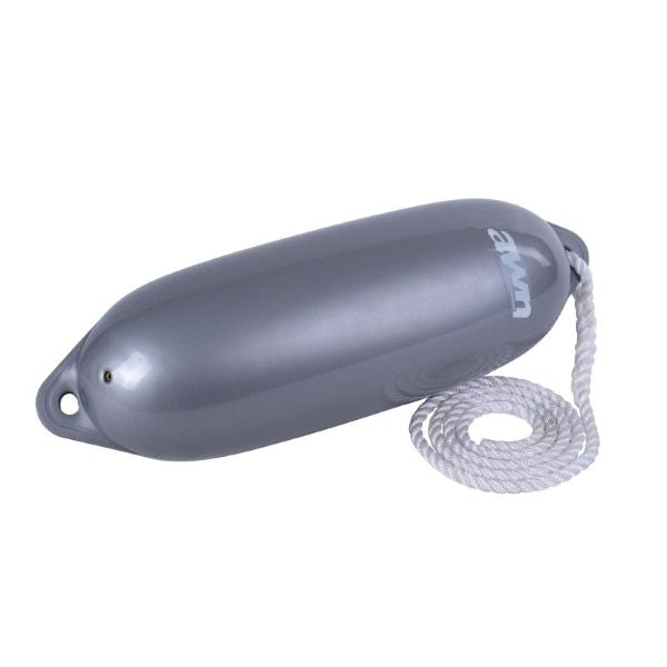 Awning long fender with fender line – Effective protection for the side and hull, high-quality boat fender, easy installation – Ø 14x53 cm – Ø 20x63 cm, burgundy, grey, dark blue, blue, black, white, green