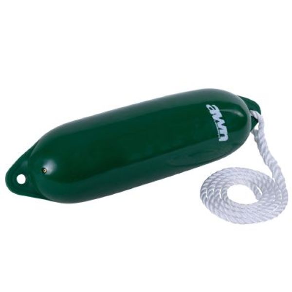 Awning long fender with fender line – Effective protection for the side and hull, high-quality boat fender, easy installation – Ø 14x53 cm – Ø 20x63 cm, burgundy, grey, dark blue, blue, black, white, green