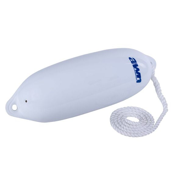 Awning long fender with fender line – Effective protection for the side and hull, high-quality boat fender, easy installation – Ø 14x53 cm – Ø 20x63 cm, burgundy, grey, dark blue, blue, black, white, green