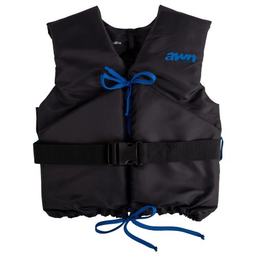 awn Regattaweste 50N Black Edition 30–90+ kg – Schwimmweste für SUP, Kajak, Segeln, Kanu & Kite