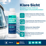 awn Acrylglas Kratzer Entferner, entfernt Kratzer und Verfärbungen, für Acrylglas und Polycarbonat, 250 ml