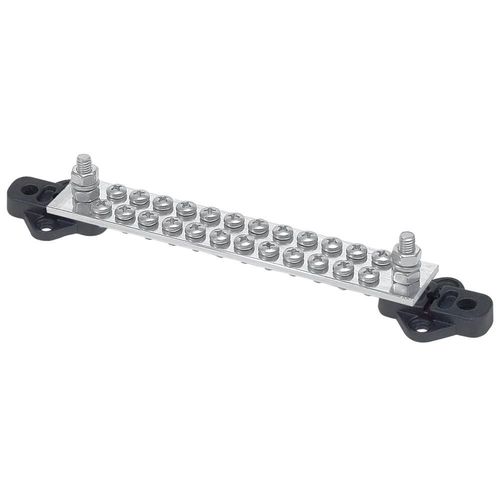 BEP Sammelschiene 24x 4mm Schraubklemme, Bus-Balken, 150A mit Abdeckung
