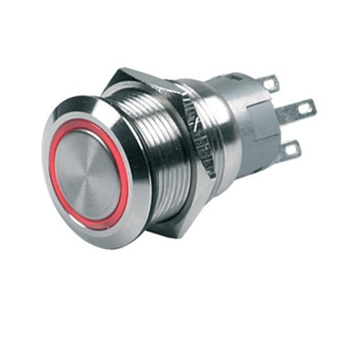 BEP Drucktaster Schalter 12V Rot, Taster, Sicherheit durch LED