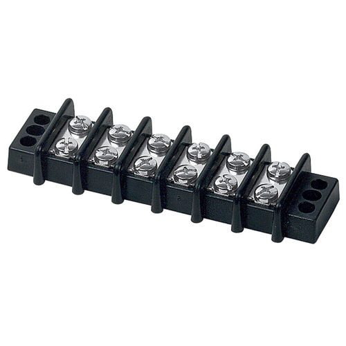 BEP Klemmenblock 2x 6 Terminalschrauben 6,3mm 30A, Elektrische Anschlussklemme, Isolierte Verbindungen bis 30A geeignet