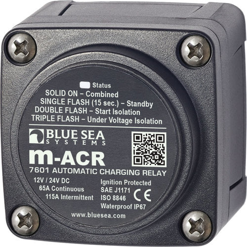Blue Sea Laderelais Automatisch Wasserdicht 65A, Batterietrennschalter, Startisolierung und Custom Panel Integration
