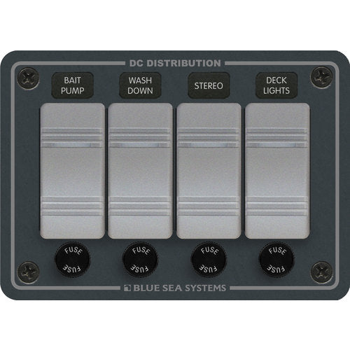 Blue Sea Panel wasserbeständig 12-V-DC Schalttafel Contura salznebelresistent, LED-Anzeigeschalter