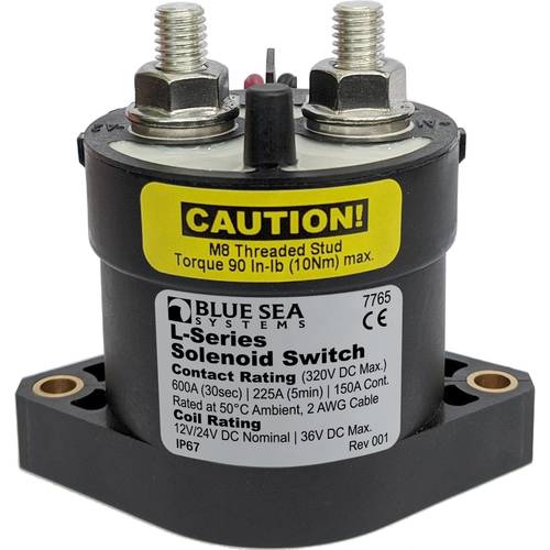Blue Sea Magnetspule 150A 12/24V Hermetisch Versiegelt, DC-Lastenschalter, Energieeffizient