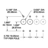 Blue Sea Leistungsschalter 50A Kipp-Schalter, Schutzschalter, vereint Schalt- und Stromkreisschutz