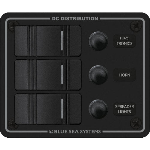 Blue Sea Leistungsschalterfeld Wasserbeständig, Schaltpanel IP66, Zündschutz für Boote