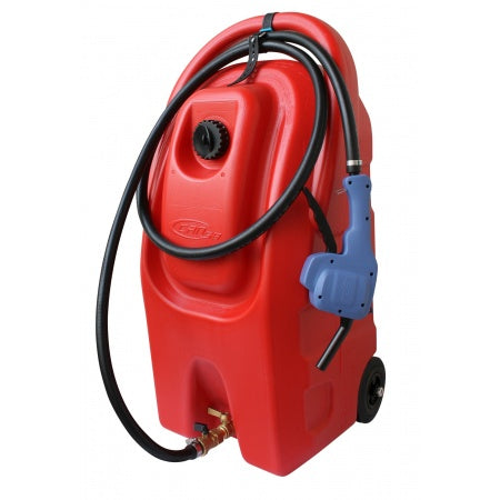 Mobiler Treibstofftank Caddy aus HDPE, 59L mit 3m Schlauch, beweglicher Kraftstoffbehälter, robust und transportierbar
