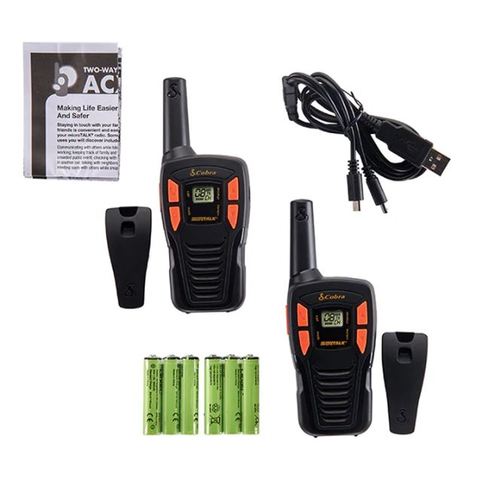 Cobra Funkgeräte AM255 2er Set, Walkie-Talkie, Energiesparfunktion und Anrufalarm