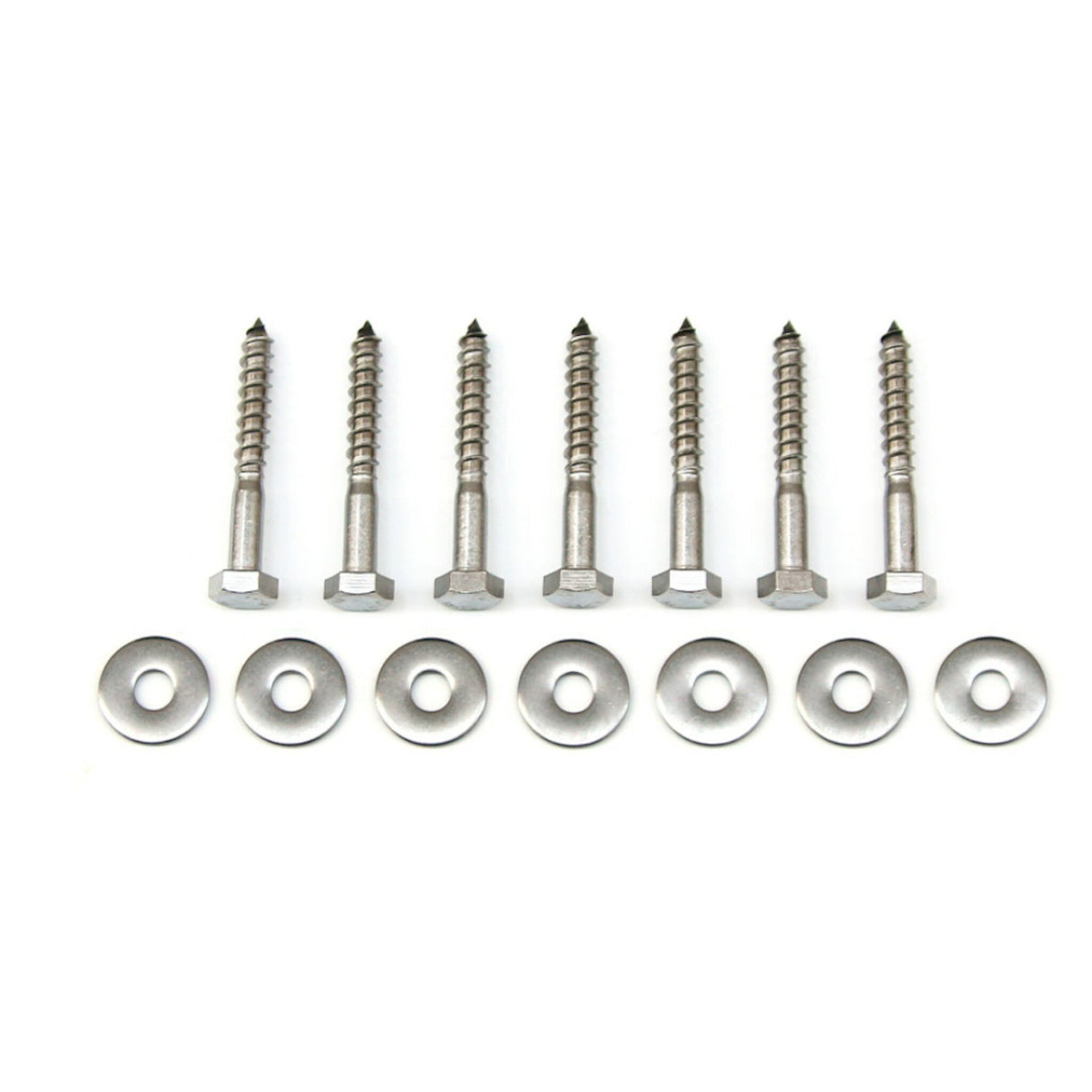 SeaEQ Montage-Set für Wall Performer Stegfender, Edelstahl Holzschrauben 10x80 mm, langlebige Befestigungslösung