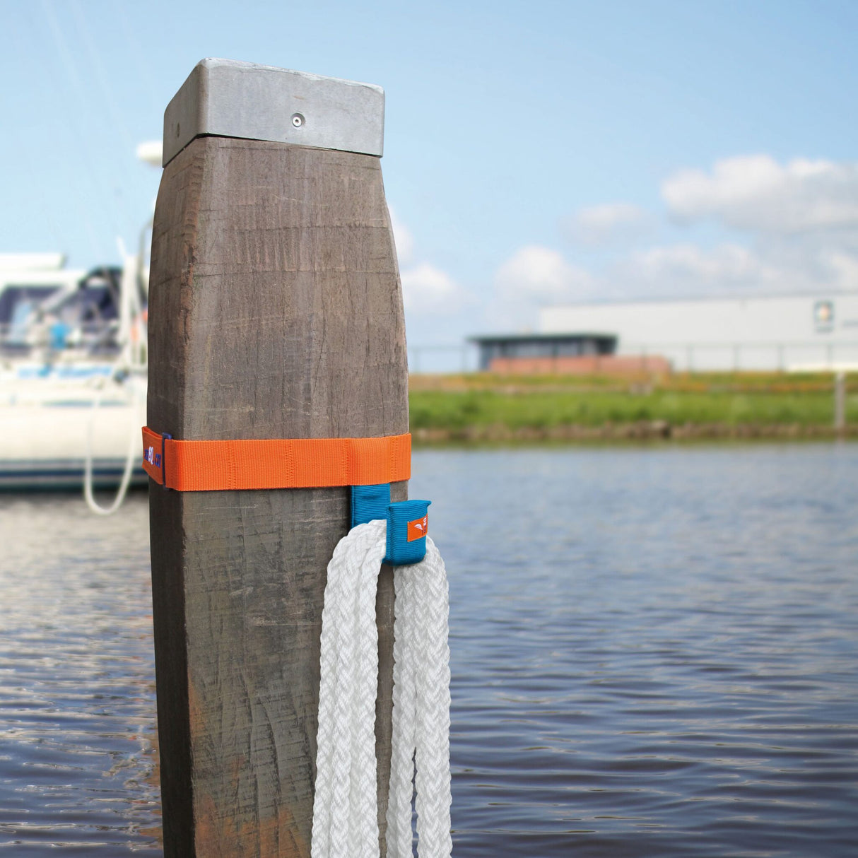 seaEQ Dalbenhaken Gurtband verstellbar, Pile-Hook-Strap, keine Bohrung erforderlich