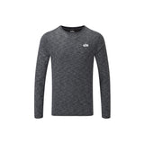 GILL Herren-Funktionsshirt Langarm, elastisch, schnell trocknend, aus recyceltem Material - L – XXL, charcoal, blau