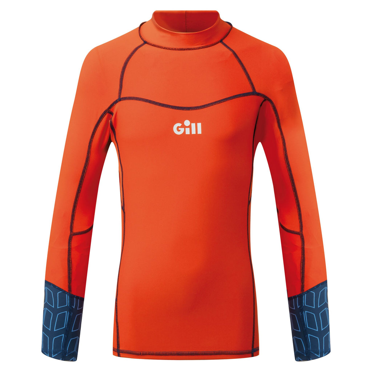 Gill Kinder-UV-Langarmshirt Pro Rash Vest, UV-Schutz 50+, schnell trocknend, maximaler Komfort und Bewegungsfreiheit - JL – JM, grau-melange oder orange