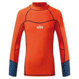 Gill Kinder-UV-Langarmshirt Pro Rash Vest, UV-Schutz 50+, schnell trocknend, maximaler Komfort und Bewegungsfreiheit - JL – JM, grau-melange oder orange