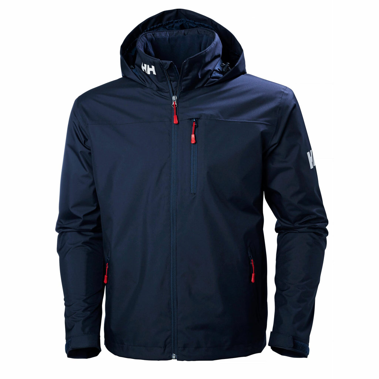 Helly Hansen Herren-Jacke CREW HOODED MIDLAYER wasserfest, atmungsaktiv, vielseitig elegantes Design - M – 3XL, weiß, hellgrau, royalblau, navy, graphit