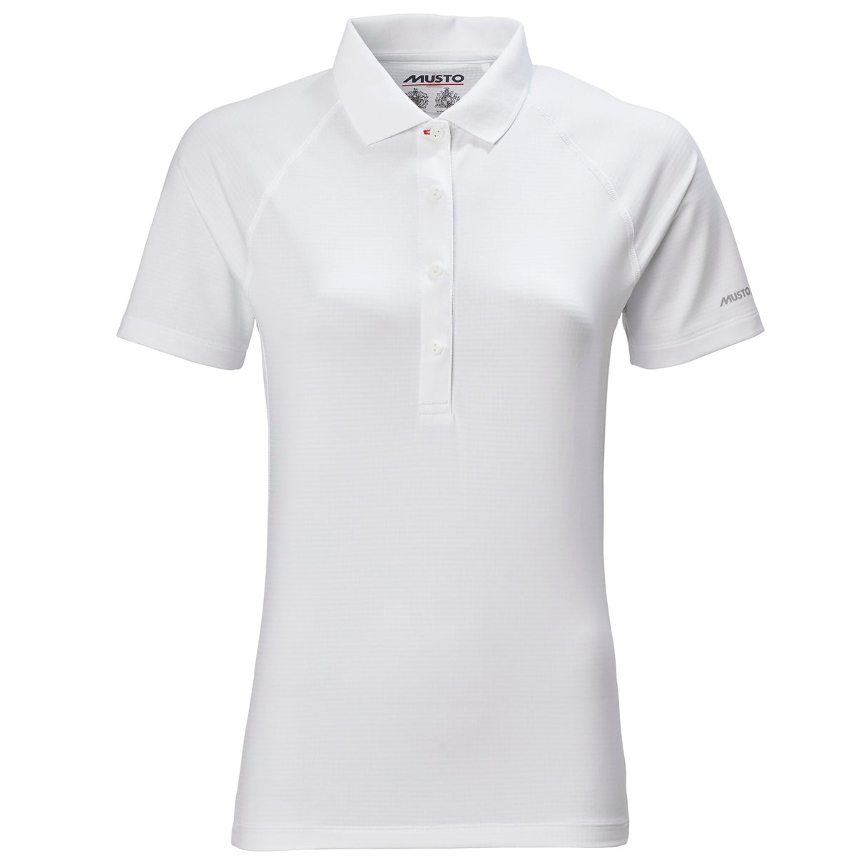 MUSTO Damen Poloshirt UV-Schutz, Sportshirt mit innovativer Sunblock-Technologie - 36 - 46 (weiß, navy)