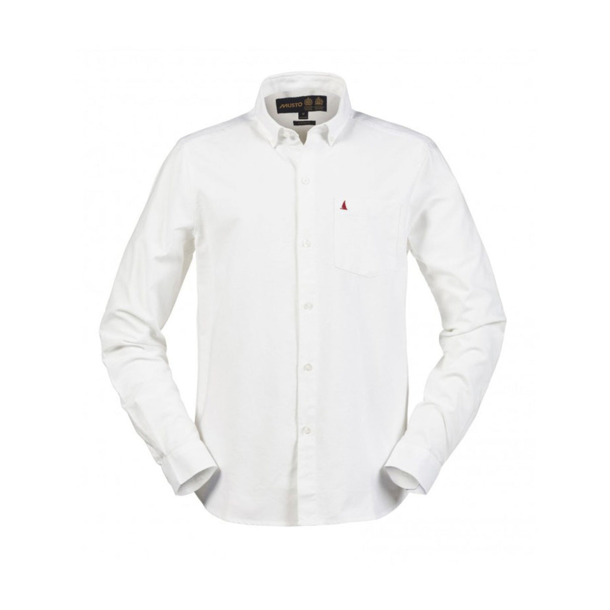 MUSTO Herren Langarm Hemd OXFORD/weiß