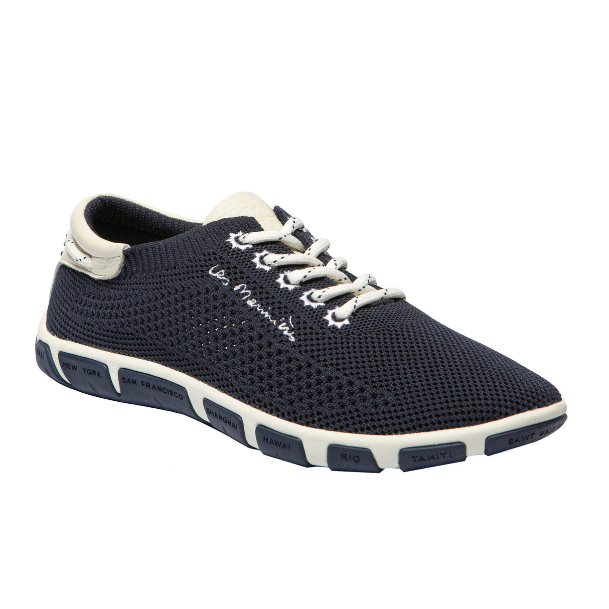 TBS JAZARIA women's boat shoe made of recycled mesh, quick-drying, with a non-slip sole for good grip - 37 - 41 (red, blue, white, mid-blue)