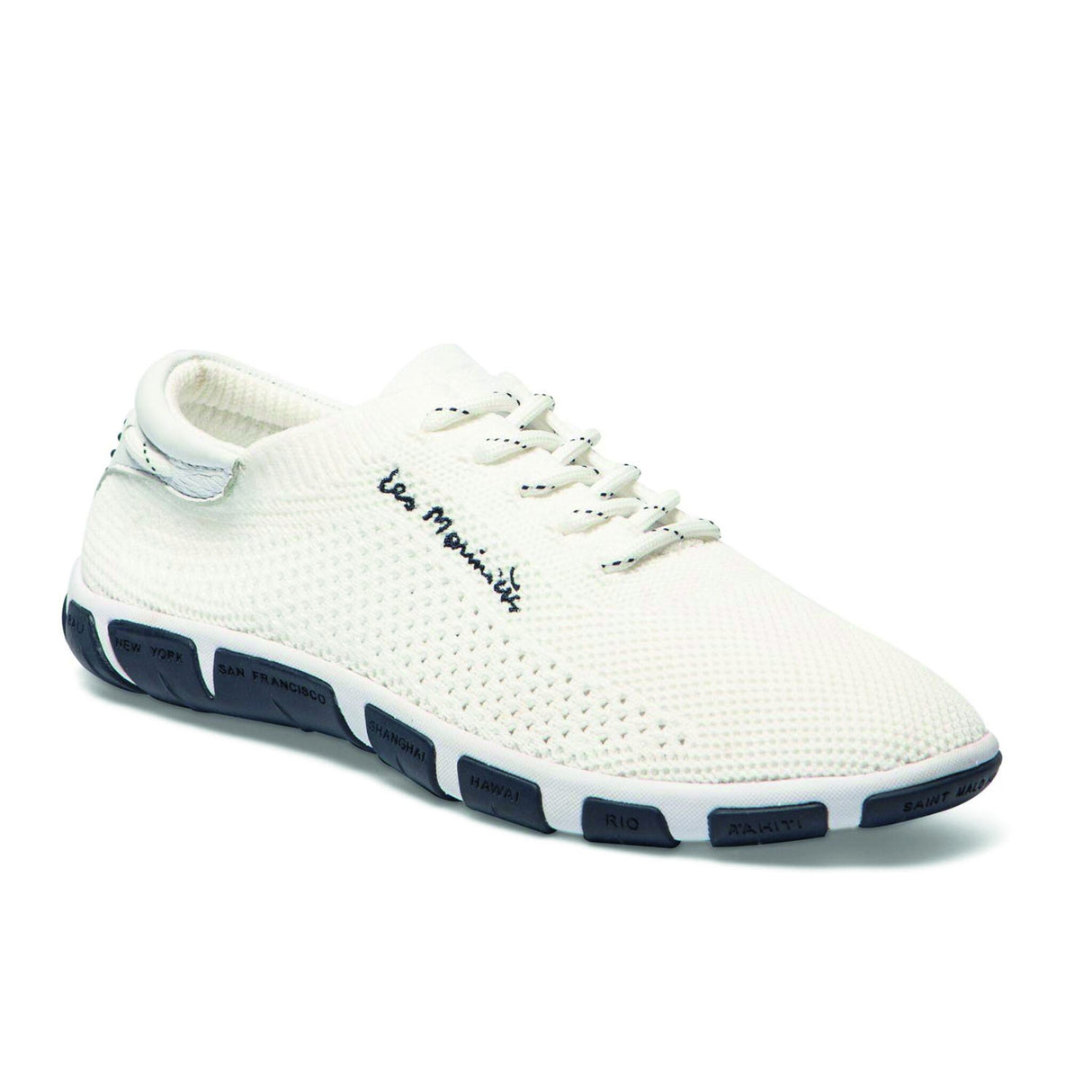 TBS JAZARIA women's boat shoe made of recycled mesh, quick-drying, with a non-slip sole for good grip - 37 - 41 (red, blue, white, mid-blue)