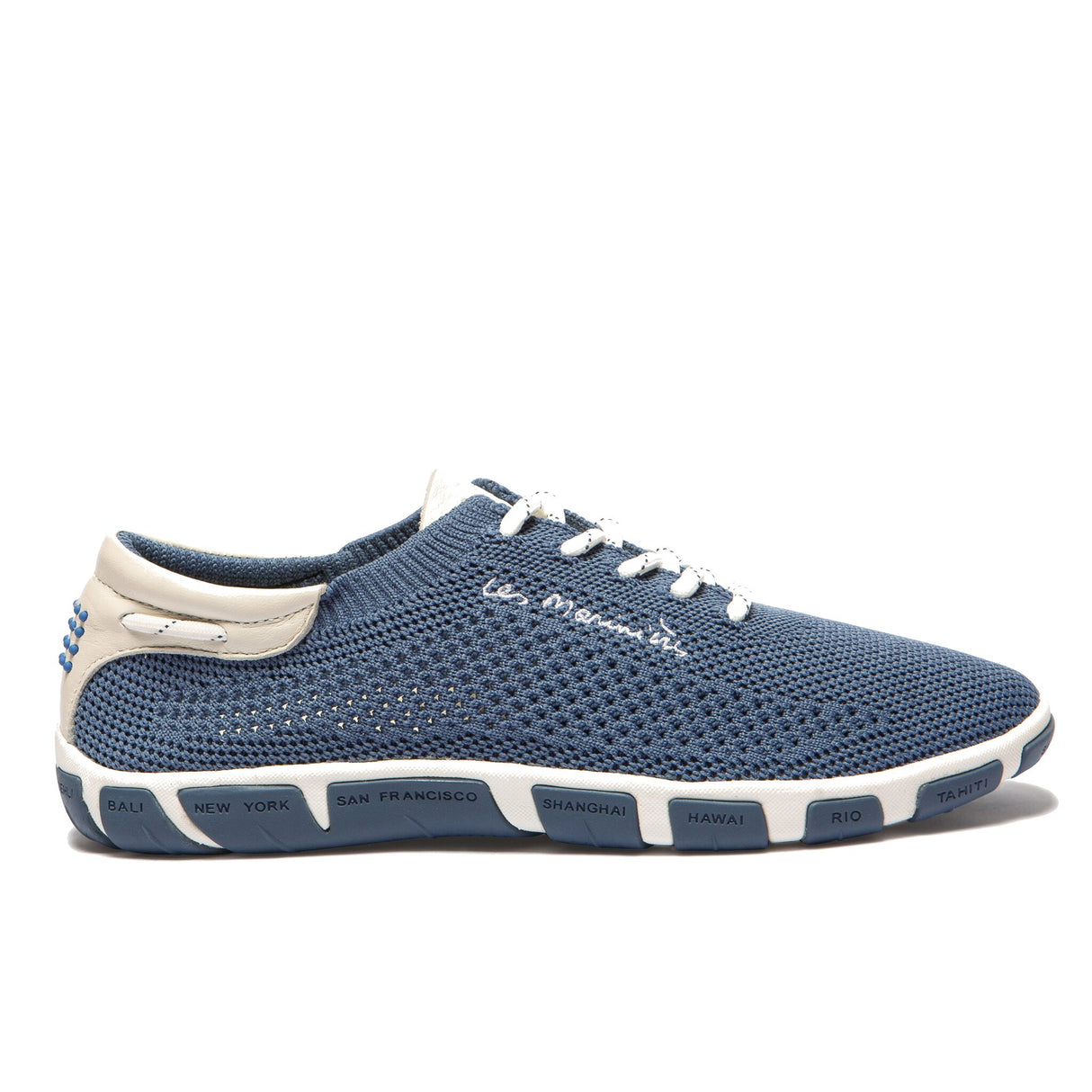 TBS JAZARIA women's boat shoe made of recycled mesh, quick-drying, with a non-slip sole for good grip - 37 - 41 (red, blue, white, mid-blue)