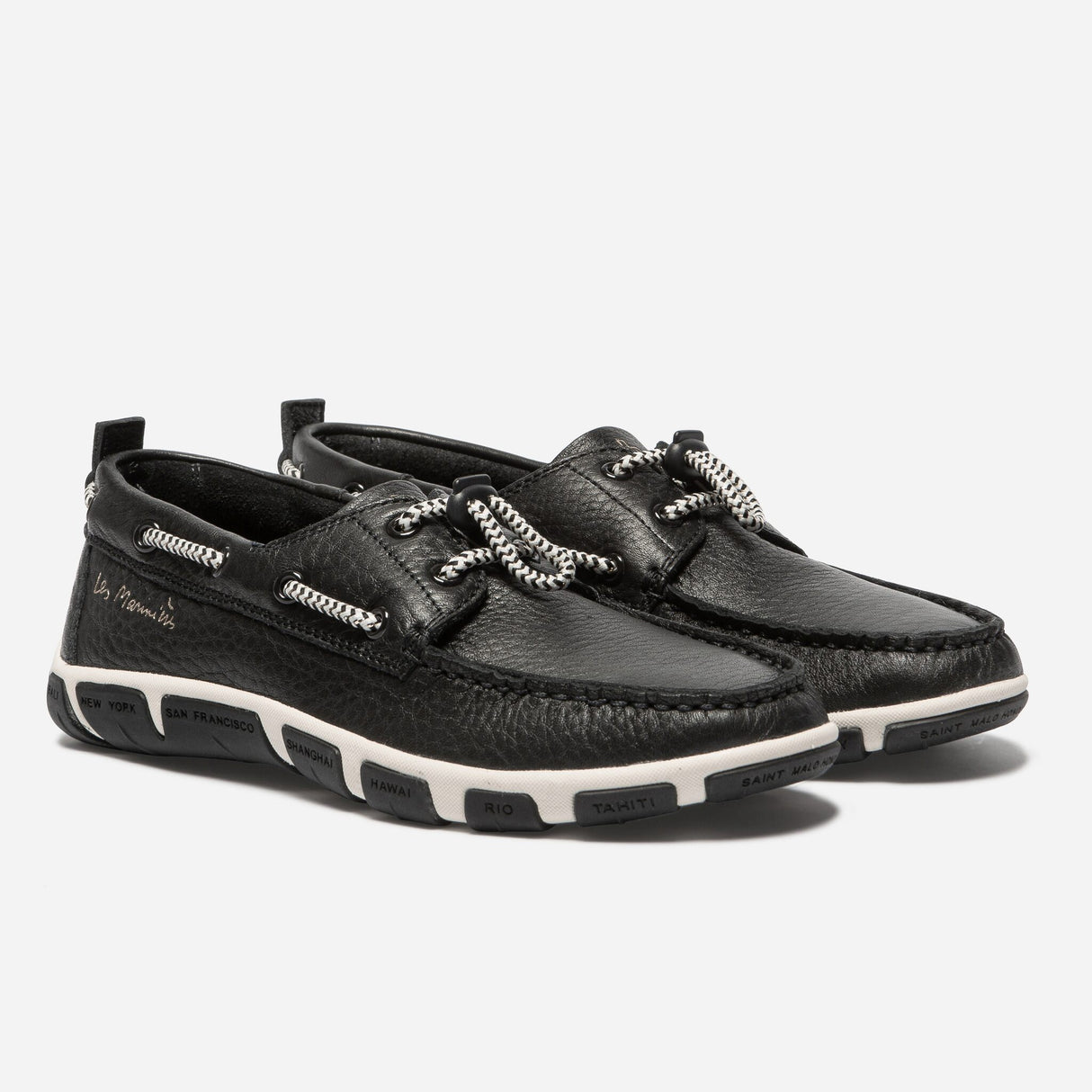 TBS women's leather boat shoe JANAELE, comfortable boat shoe made of saltwater-resistant leather, easy-lacing, removable leather insole - 37 - 41 (optional in navy or blue-white)