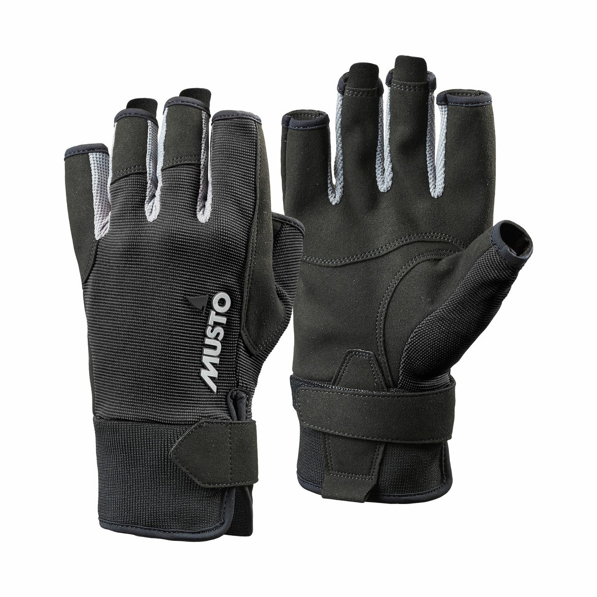 MUSTO Essential Segelhandschuhe, kurze Finger, 4-Wege-Stretch, anatomischer Komfort, optimale Bewegungsfreiheit - XS – XXL rot oder schwarz