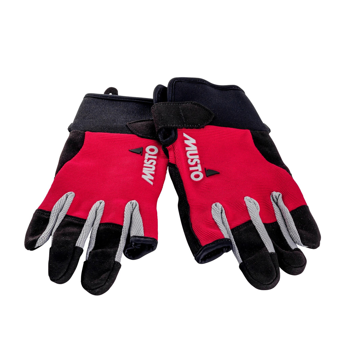 MUSTO Segelhandschuhe lange Finger, atmungsaktiv, 4-Wege-Stretch Konstruktion mit Schutzflächen - XS – XXL schwarz oder rot