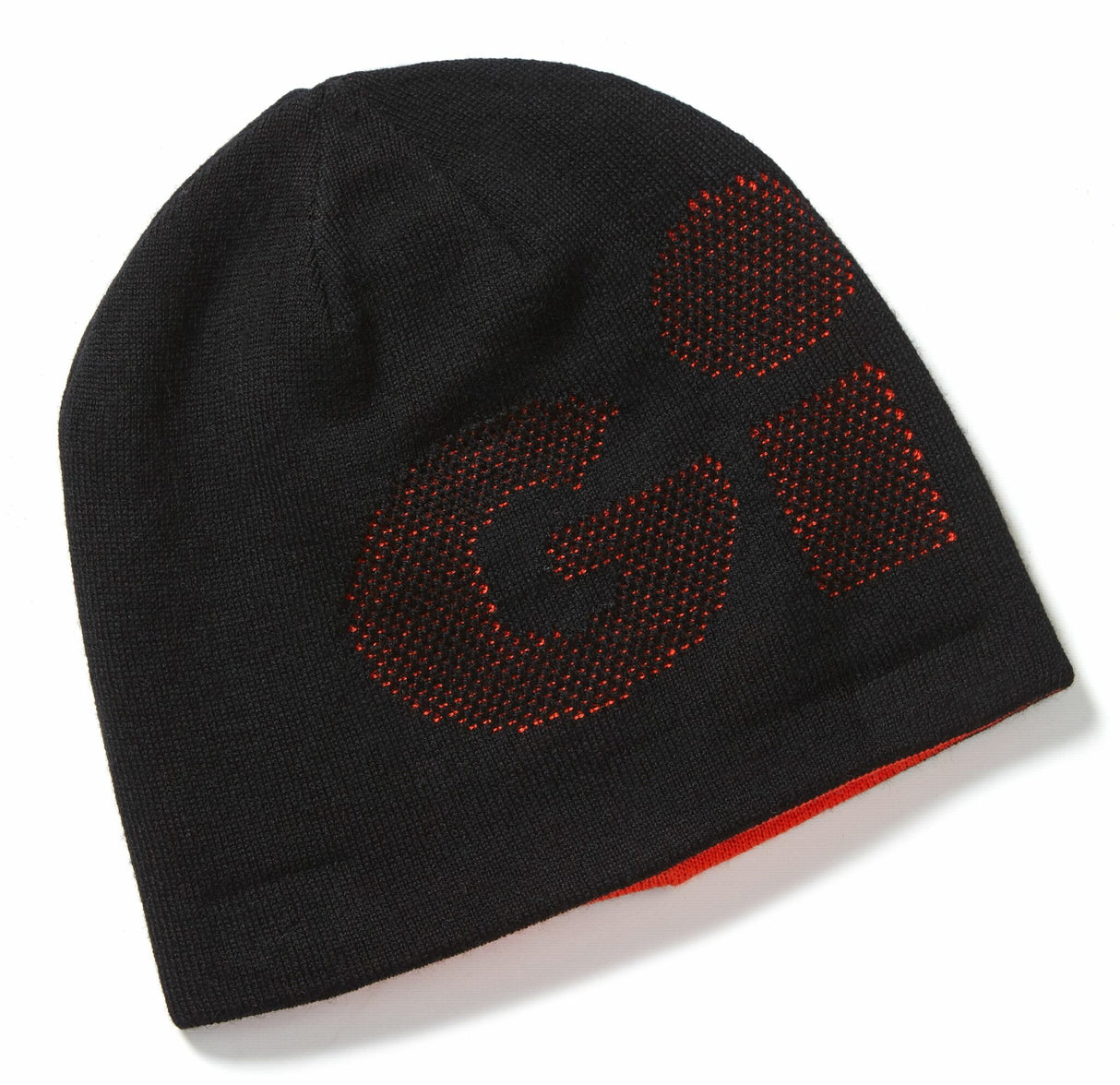 Gill Strickmütze Wendbar, Beanie, Reversible Design in Schwarz und Orange